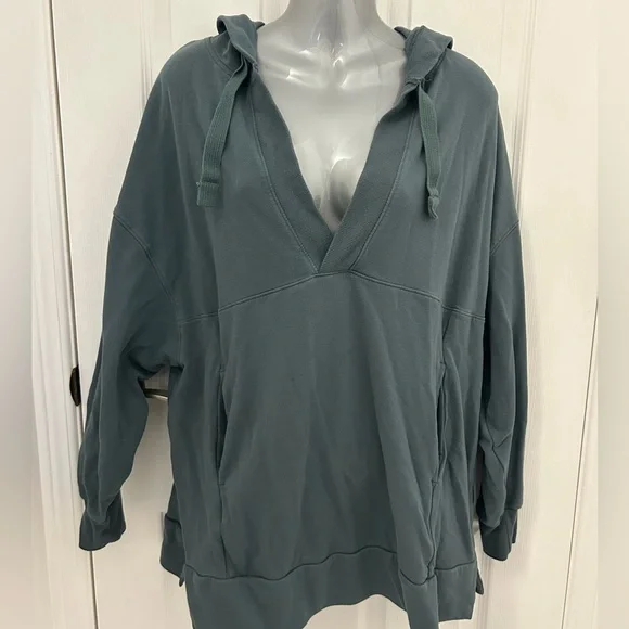 Old Navy Live-In Cozy-Knit Terry Tunic Hoodie, Sz L - Picture 3 of 6